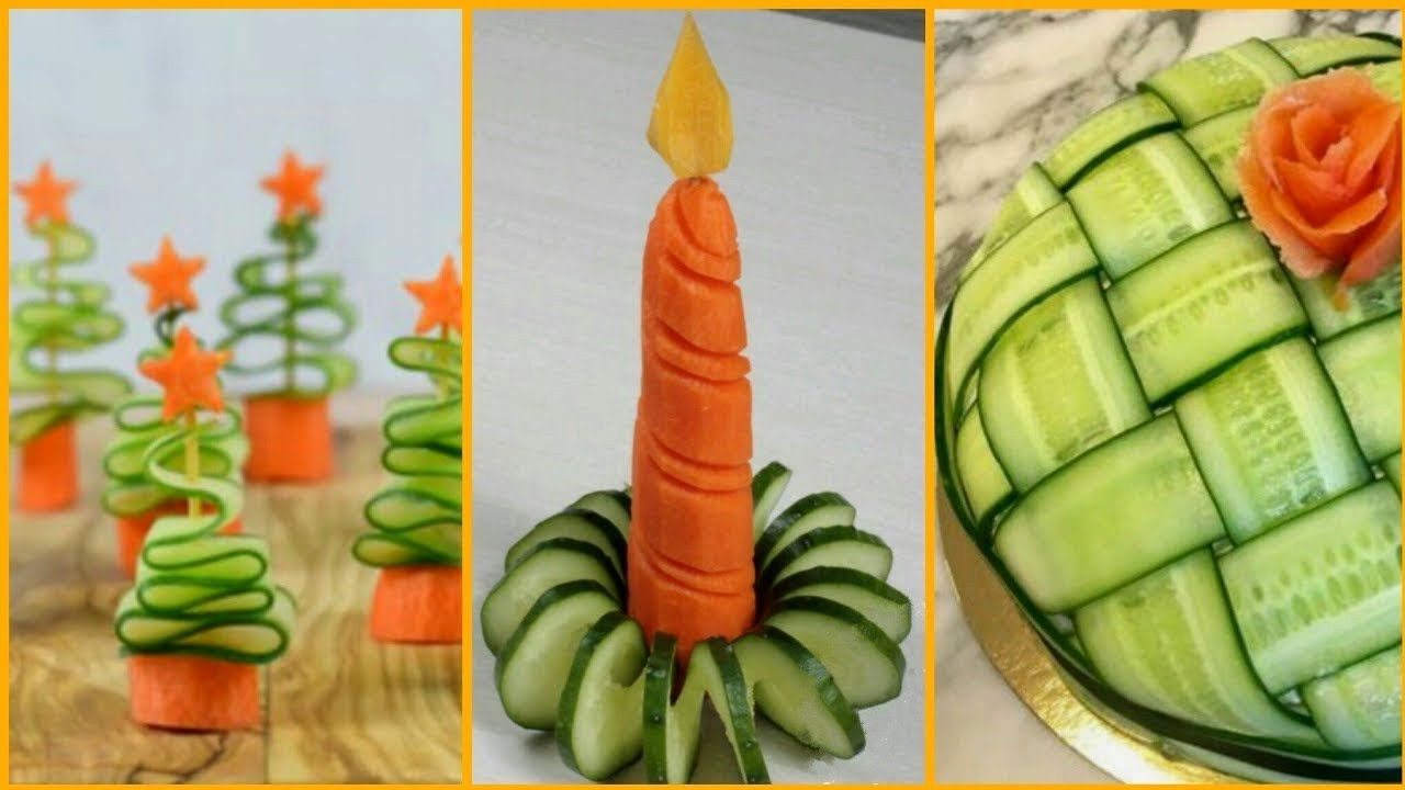 ابداع وافكار جديدة خضاروفواكه تزيين الاطباق بابسط الاشياء Decorating & art dishes