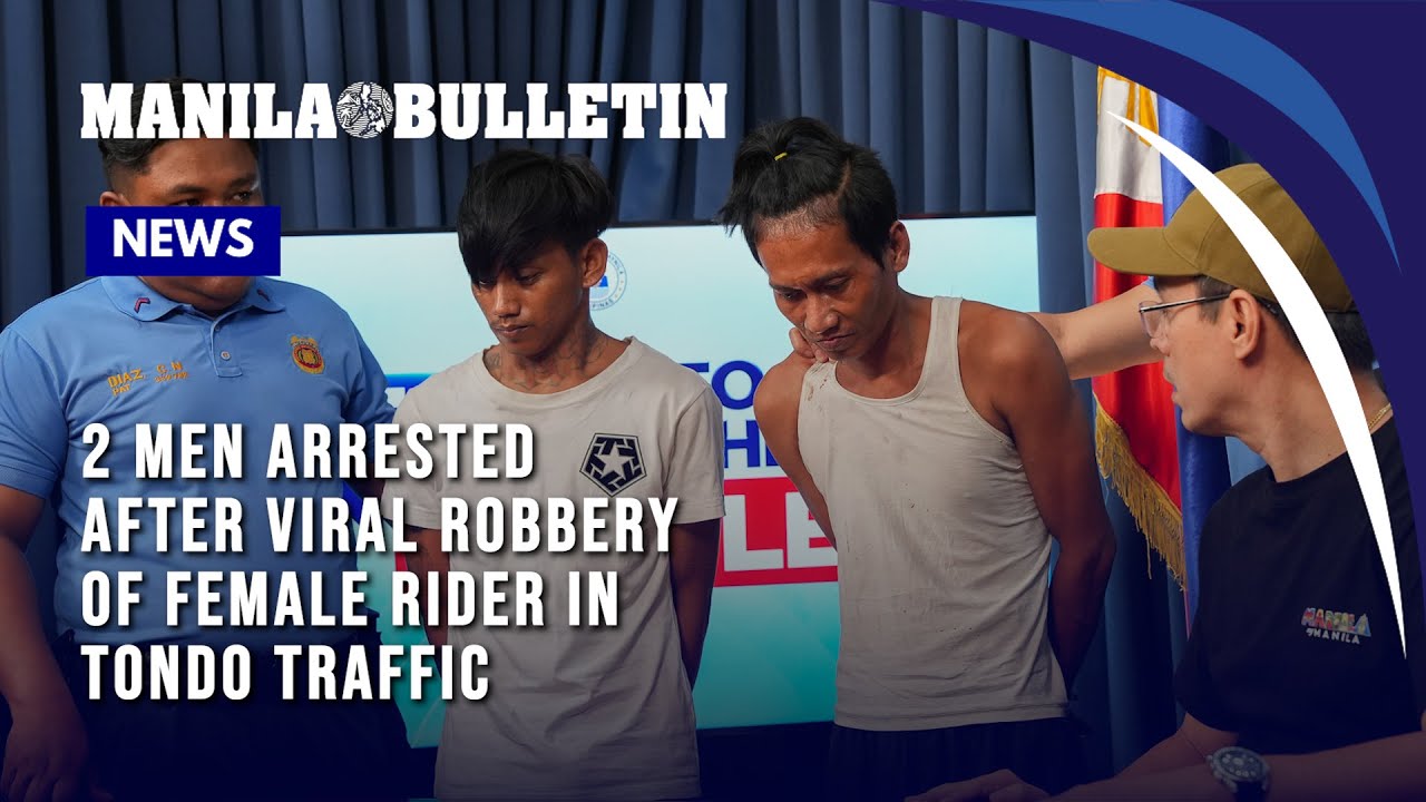 2 men arrested after viral robbery of female rider in Tondo traffic