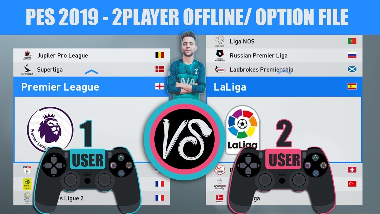 PES 2019 - 2PLAYER OFFLINE/ OPTION FILE /TUTORIAL |PS4