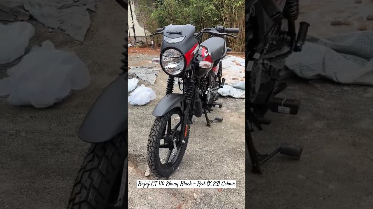 Bajaj CT 110 Ebony Black - Red (X ES) Colour#shorts #bajajbikes #ct110 #viralshorts