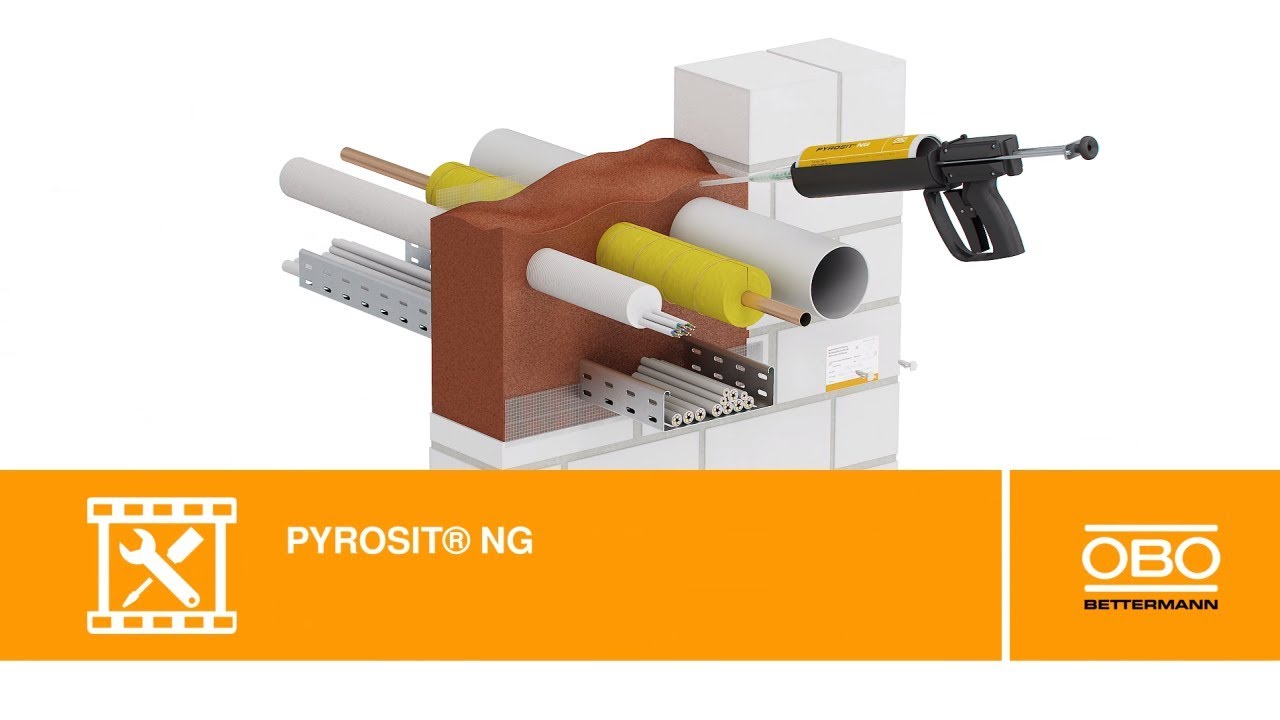 Anwendung des Brandschutzschaums PYROSIT® NG – OBO Bettermann