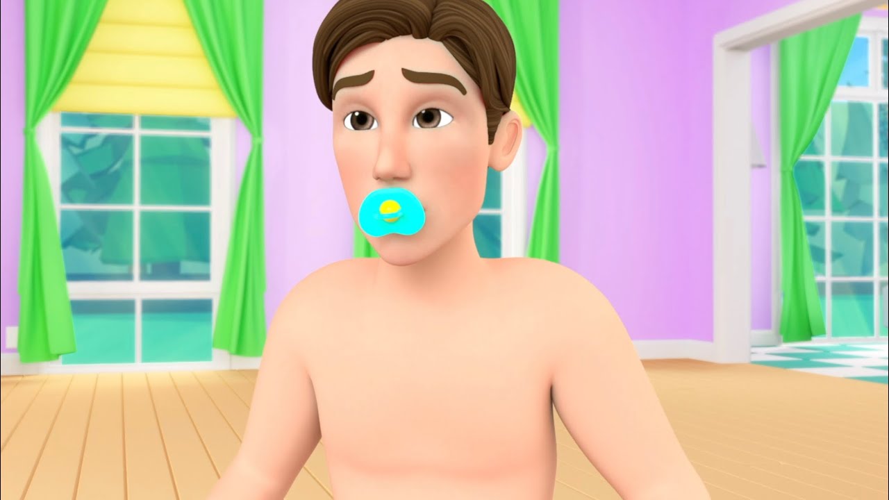 Papá se Convierte en Bebé 👶🏻 y más dibujos animados infantiles Divertidas canciones para niños