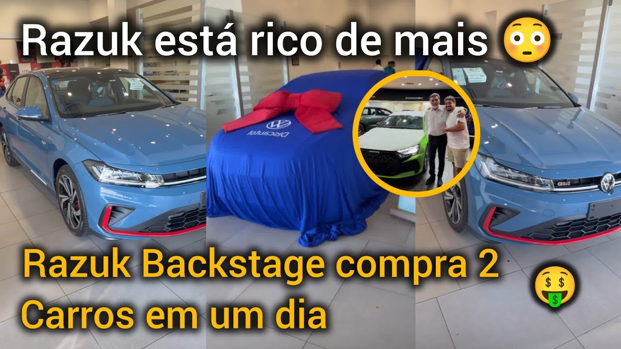 DUDU EST&Aacute; MUITO RICO!! RAZUK BACKSTAGE COMPRA 2 CARROS ZERO KM EM UM DIA S&Oacute;! 😳 @razukbackstage 