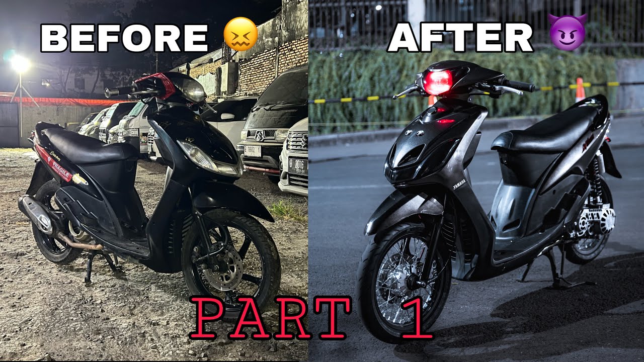 PROSES GANTENGIN MIO MODAL 500K DOANG || MIO MODIFIKASI
