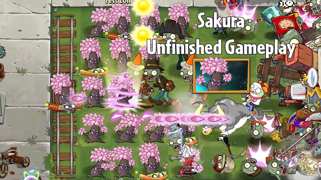 PvZ2 Upcoming v12.9.1 - New Plant Sakura Unfinished Gameplay