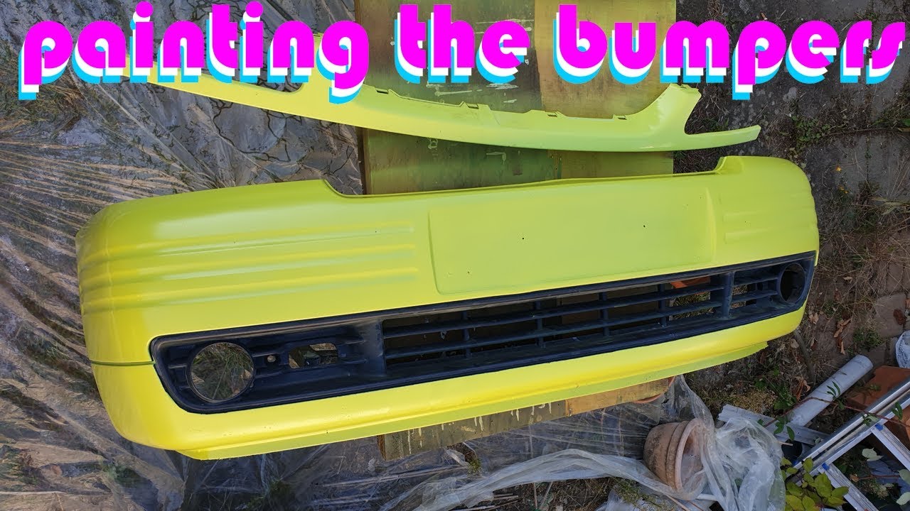 #EP07: Seat Arosa - painting the bumpers / garage paintjob do it yourself