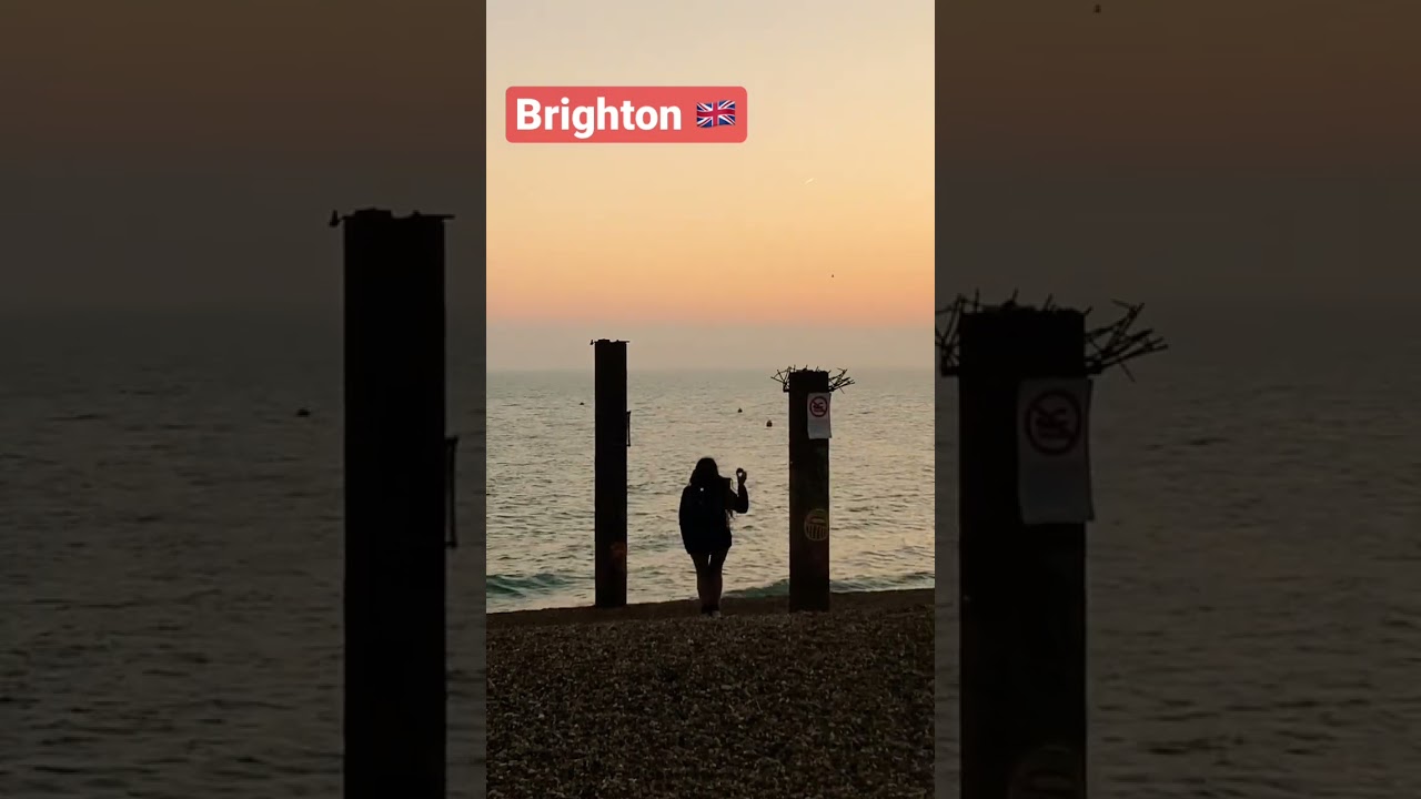 ❤️ Brighton Beach 🇬🇧 #shorts #sunset #brighton #beach #brightonbeach #sunsetlover