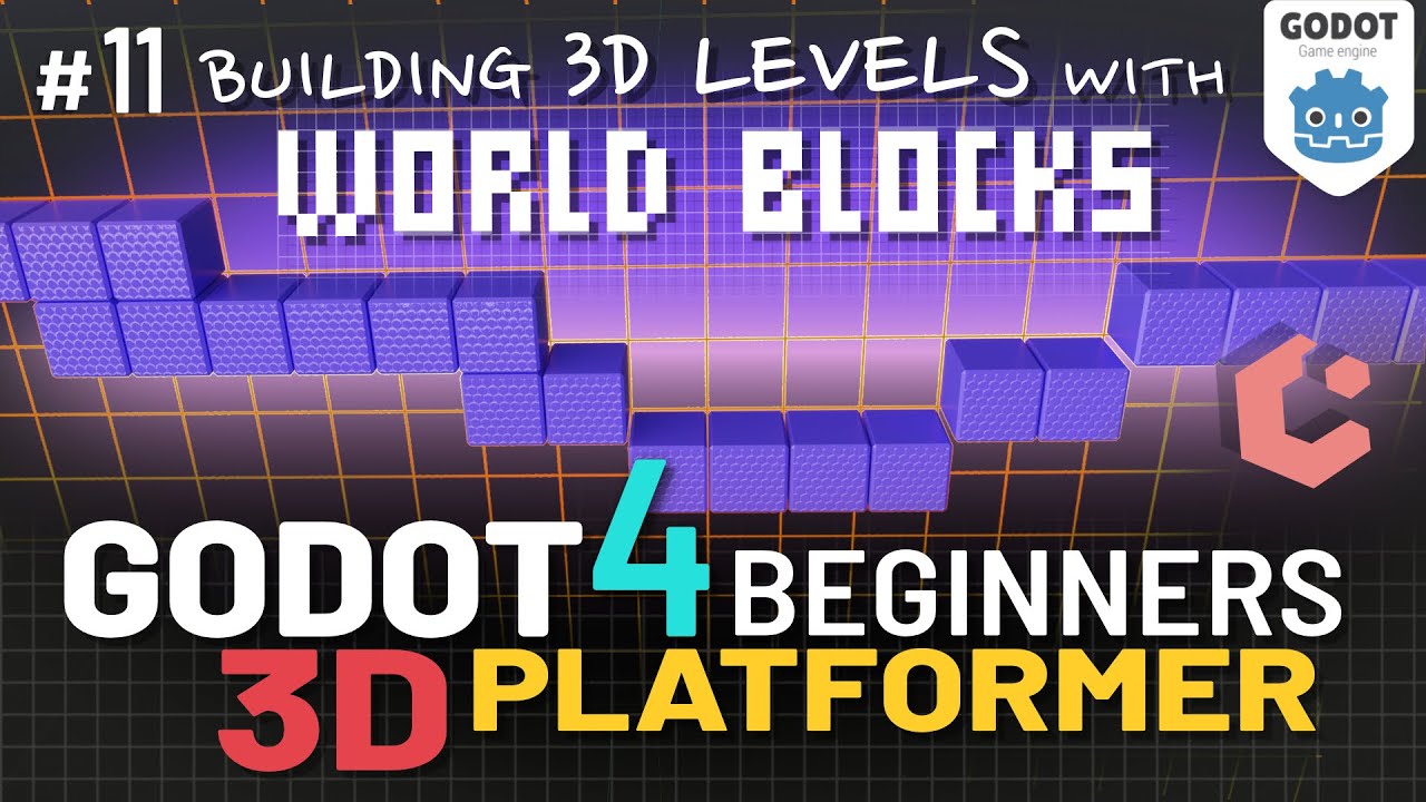 Godot 4 3D Platformer Урок №11: Создание 3D-уровней с помощью блоков мира и GridMap!