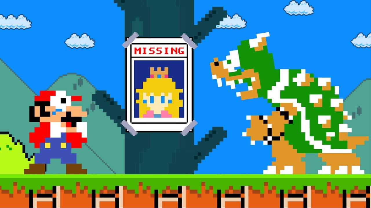 Mario but Princess Peach Is MISSING in Super Mario Bros.!