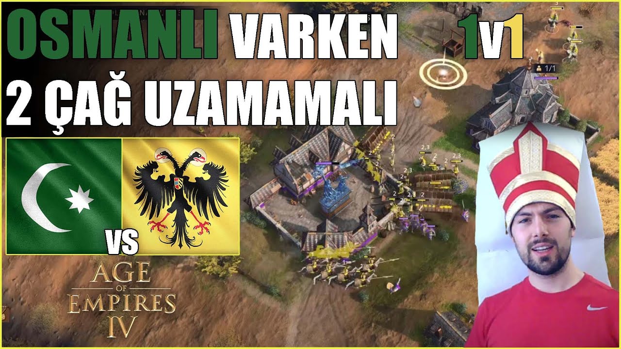 OSMANLI VARKEN 2 ANA BÖLGE OLMAZ! - AoE4 1v1 Osmanlı Rush | Age of Empires IV Oynayış