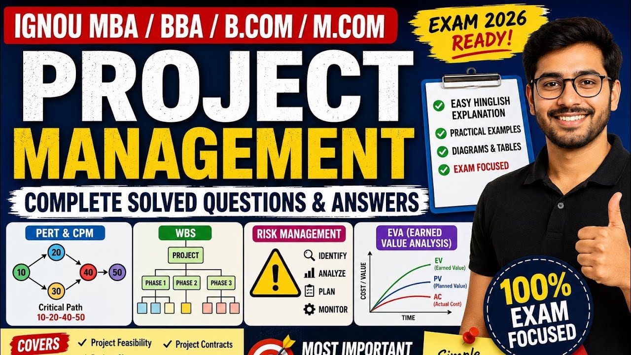 MMPO-002 Project Management Important Questions with Answers | IGNOU MBA Exam 2026 #ignoumba