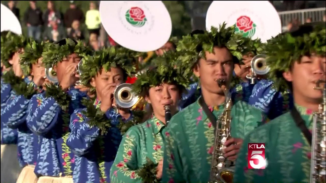 Hawaii All State Marching Band - 2014 Rose Parade - KTLA Broadcast