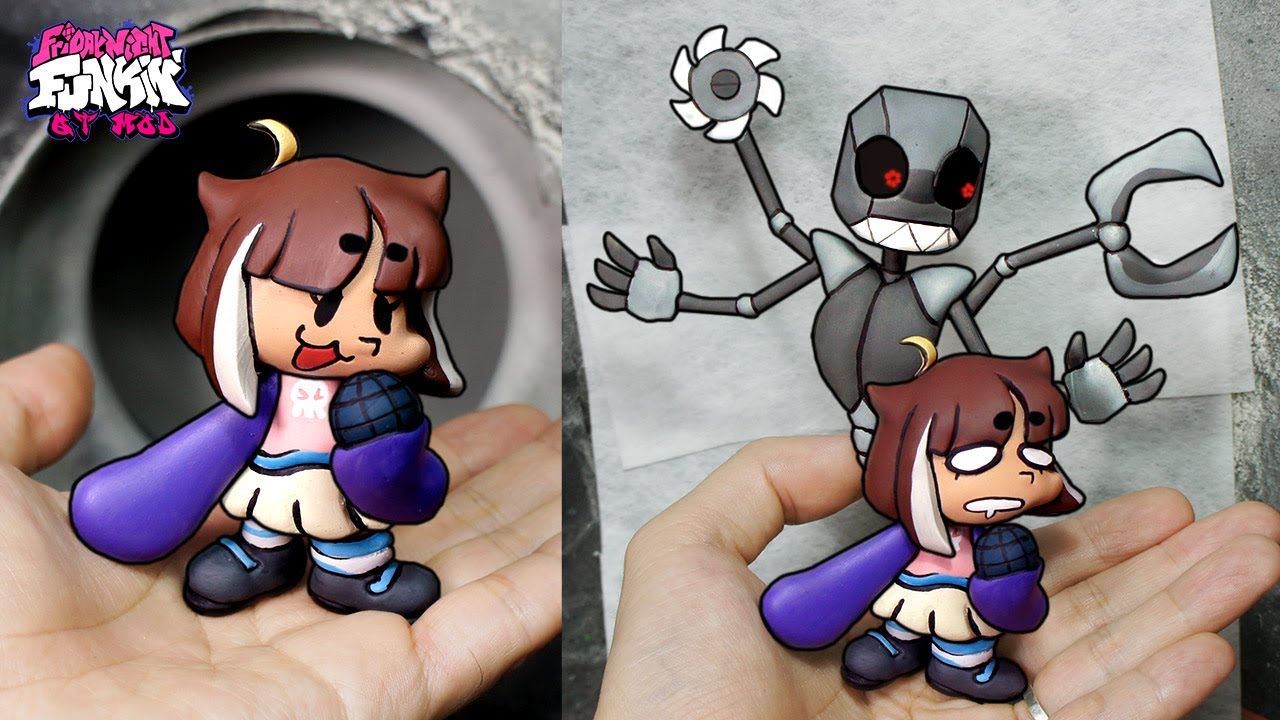 [FNF] Making QT & KB Sculptures Timelapse [VS QT] - Friday Night Funkin' Mods