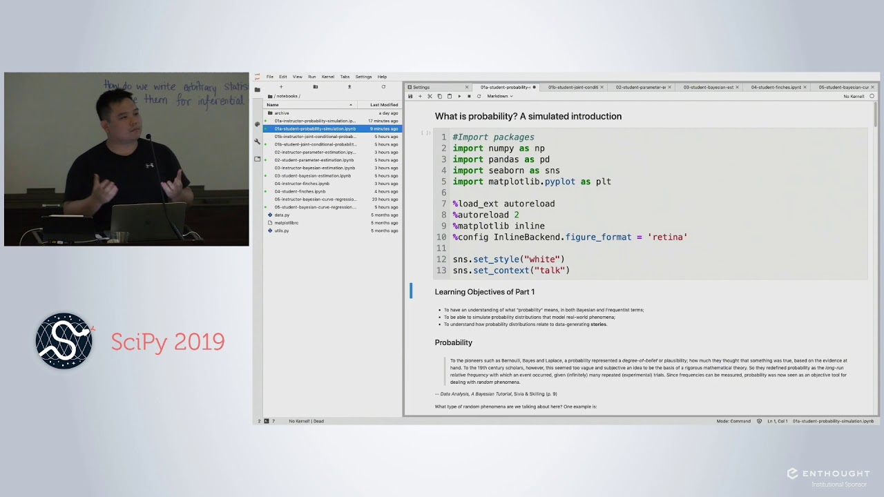 Bayesian Data Science: Probabilistic Programming | SciPy 2019 Tutorial | Eric Ma