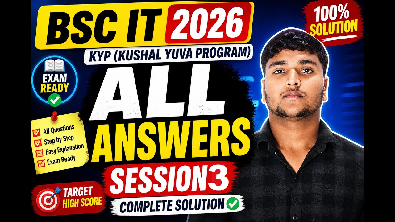 KYP New Session 2026 Session 5 | BS-CIT 3 Lab All Question Solved | 100% Correct Answer | Full Guide