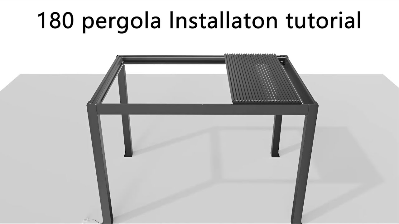180blade retractable model aluminum Pergola assembly video.#pegola#outdoorpergola#pergola from china