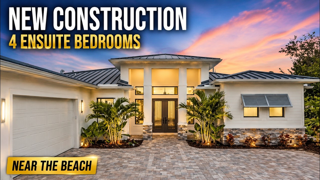 New Construction Naples FL Home For Sale | 4 En-Suite Bedrooms | Pool Home