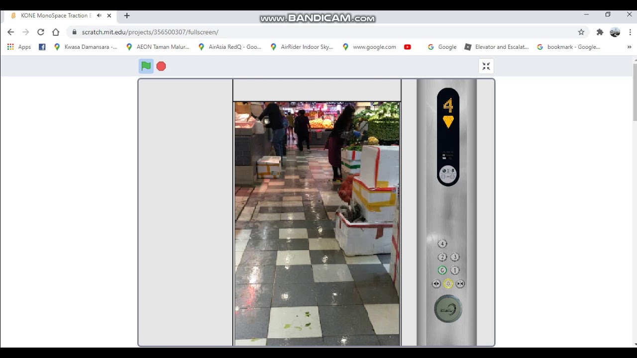 Animated elevator video part 51:Kone Monospace elevator at China Bay Market, NLK City