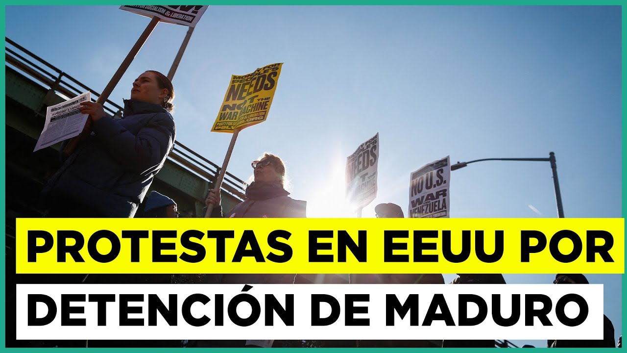 Protestas en Estados Unidos: Manifestantes se oponen a intervenci&oacute;n en Venezuela