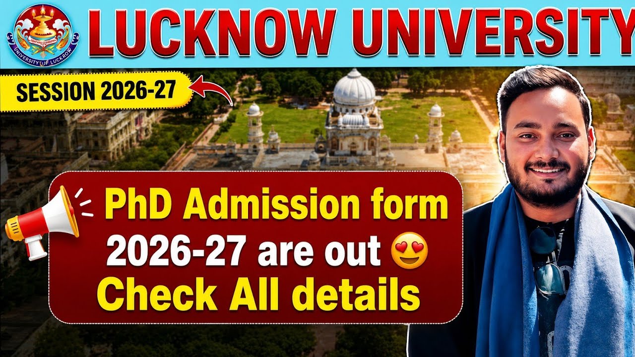 Lucknow University PhD Admission Form 2026-27 are out 😍 #phdadmission2026 