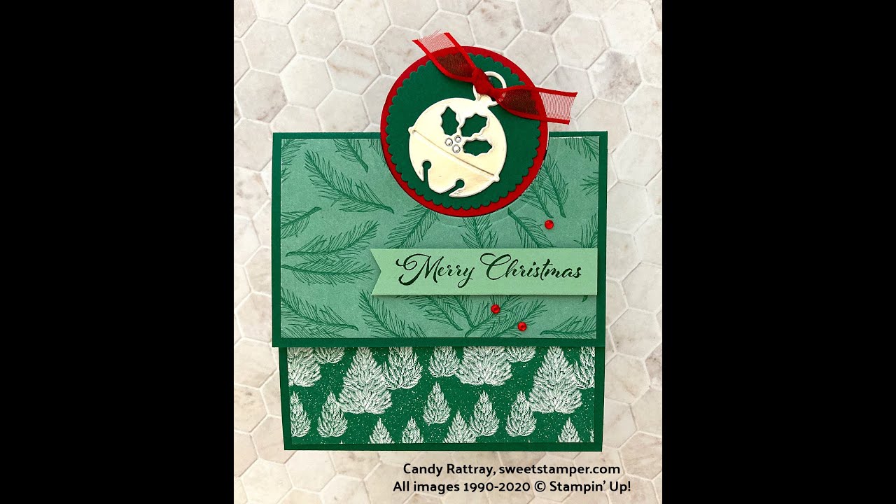 Fun Fold card with cute Jingle Bell!