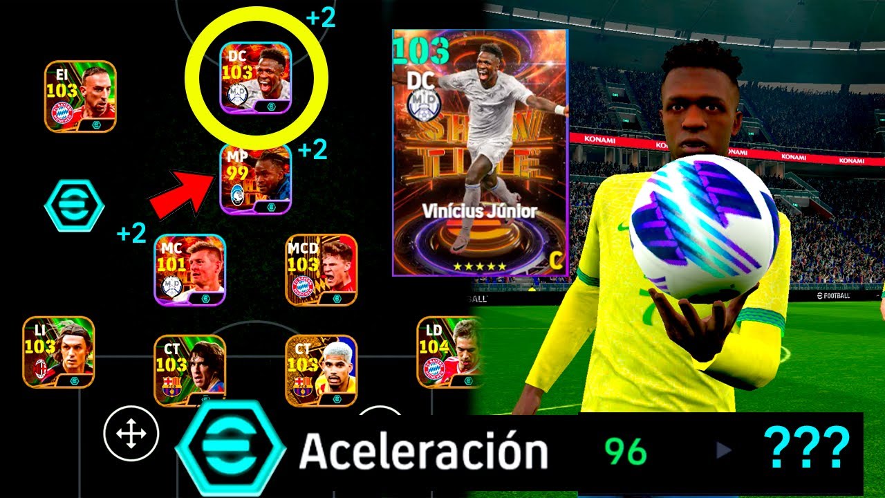 😱 Así JUEGAN VINICIUS JUNIOR, KROOS, LOOKMAN (SHOW TIME) en eFootball 2024 Mobile