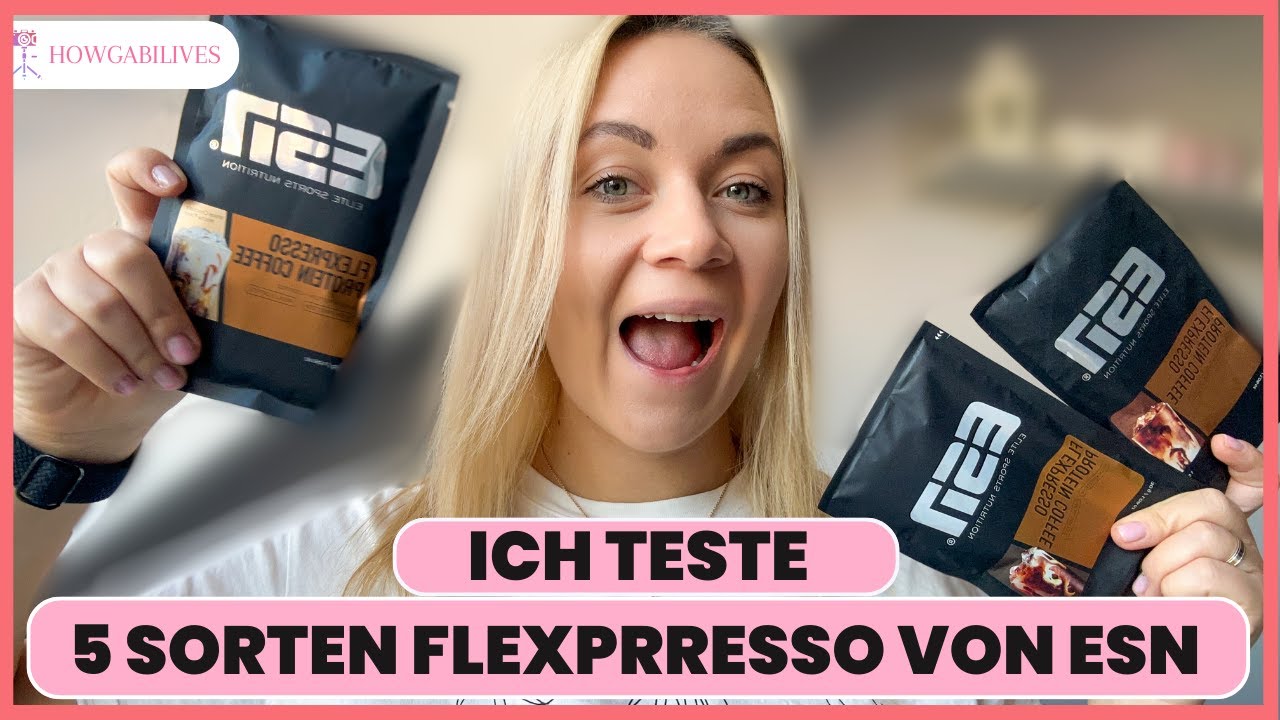 ICH TESTE FLEXPRESSO VON ESN - 5 SORTEN - COFFEE I WHITE CHOCOLATE I CARAMEL I HAZELNUT I CHOCOLATE