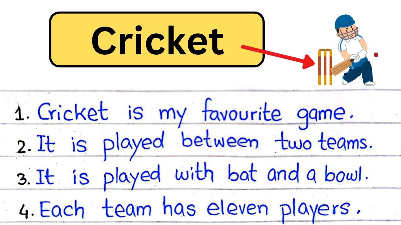 10 lines on cricket/ Ten lines Essay on Cricket in English / Cricket par 10 lines likhein
