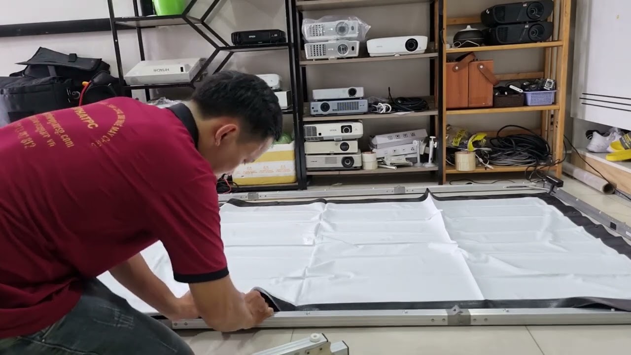 Hướng Dẫn Lắp Màn Chiếu Khung Di Động 16-9 Xem Phim Dã Ngoại