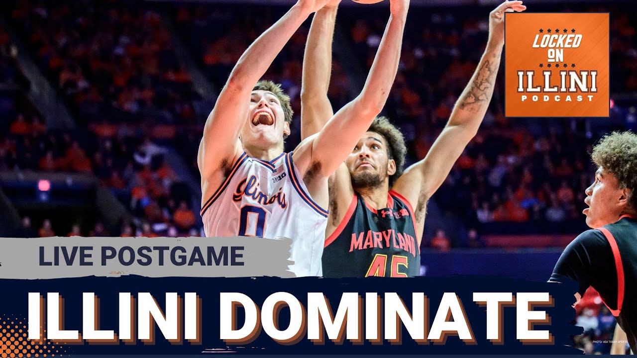 LIVE POSTGAME: lllinois Handle Business vs Maryland in 89-70 Win | Illini Podcast