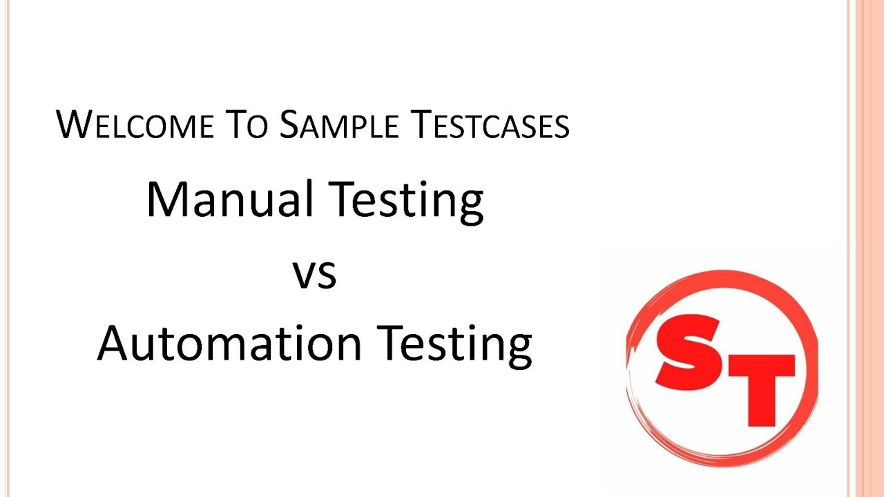 Manual Testing Vs Automation Testing | difference between Manual Testing and Automation Testing