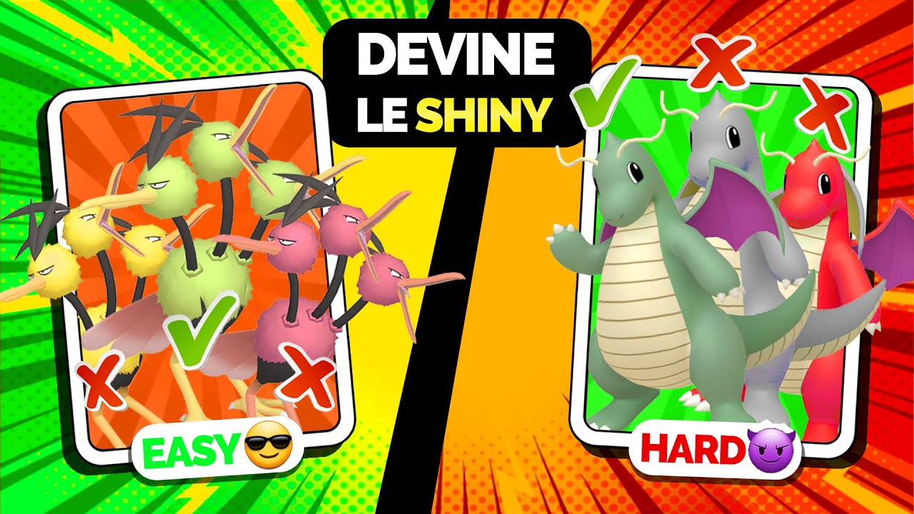 Devine La Couleur du Pok&eacute;mon Shiny ! Quiz Pok&eacute;mon Chromatique/Shiny 2024