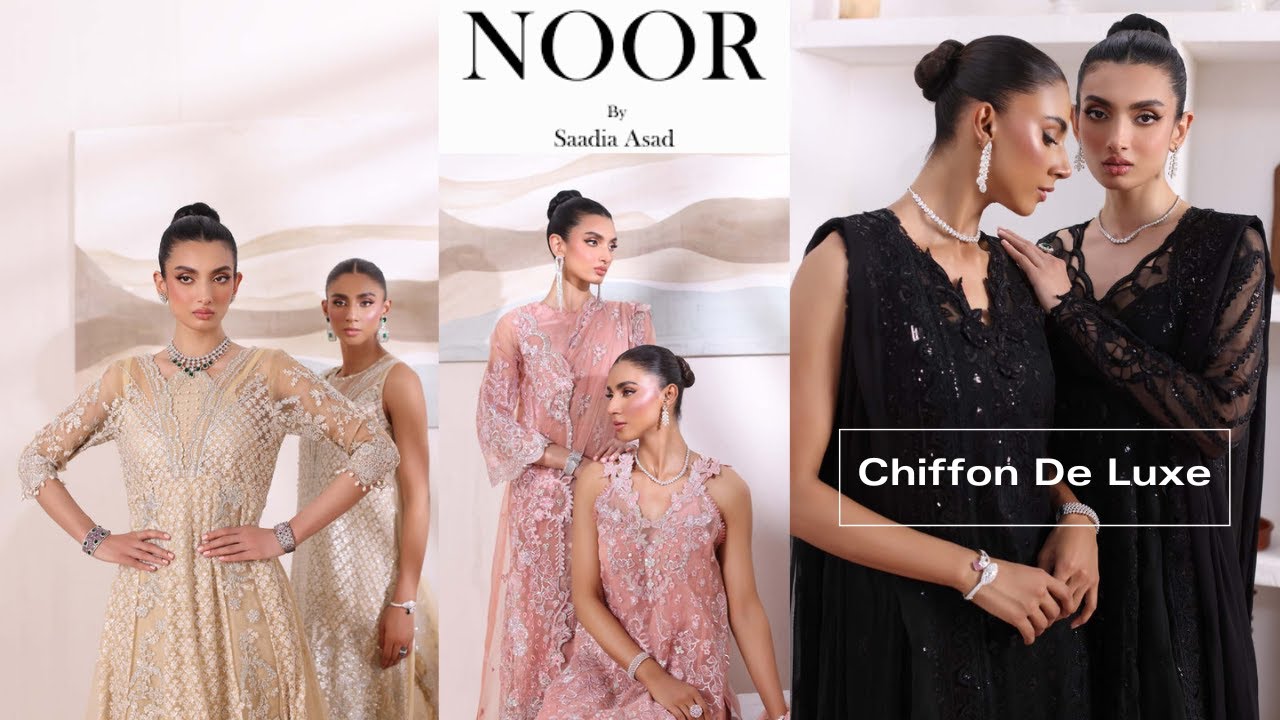 Noor By Saadia Asad Luxury Chiffon Collection 2024 | Embroidered | De Luxe