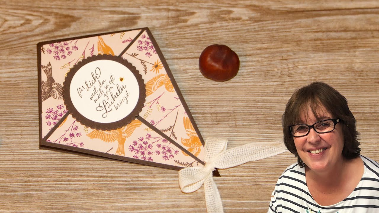 Coole Drachenkarte Herbstwunder basteln・Kite Fold Card ・Schritt für Schritt erklärt・Stampin’ Up!