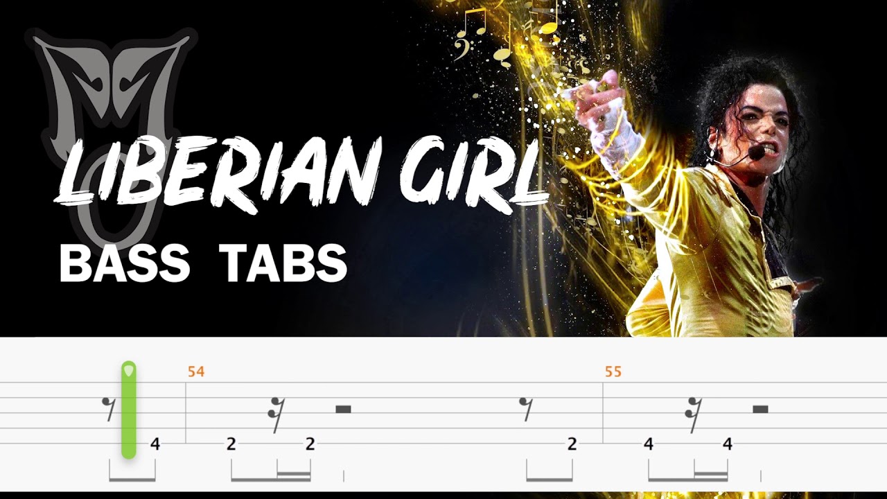 Michael Jackson - Liberian Girl (Bass Tab Video) By Chami's Arts
