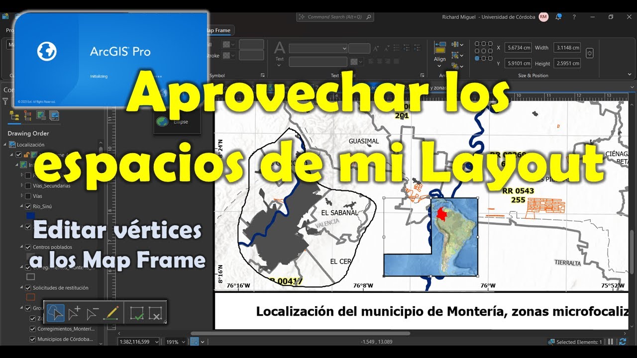 Arcgis Pro - Aprovechar los espacios de mi Layout (Vértices y Map Frame)