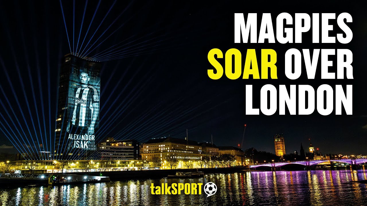 Newcastle United Take Over London! Sela Lights Up Major Landmark Before Carabao Cup Final!