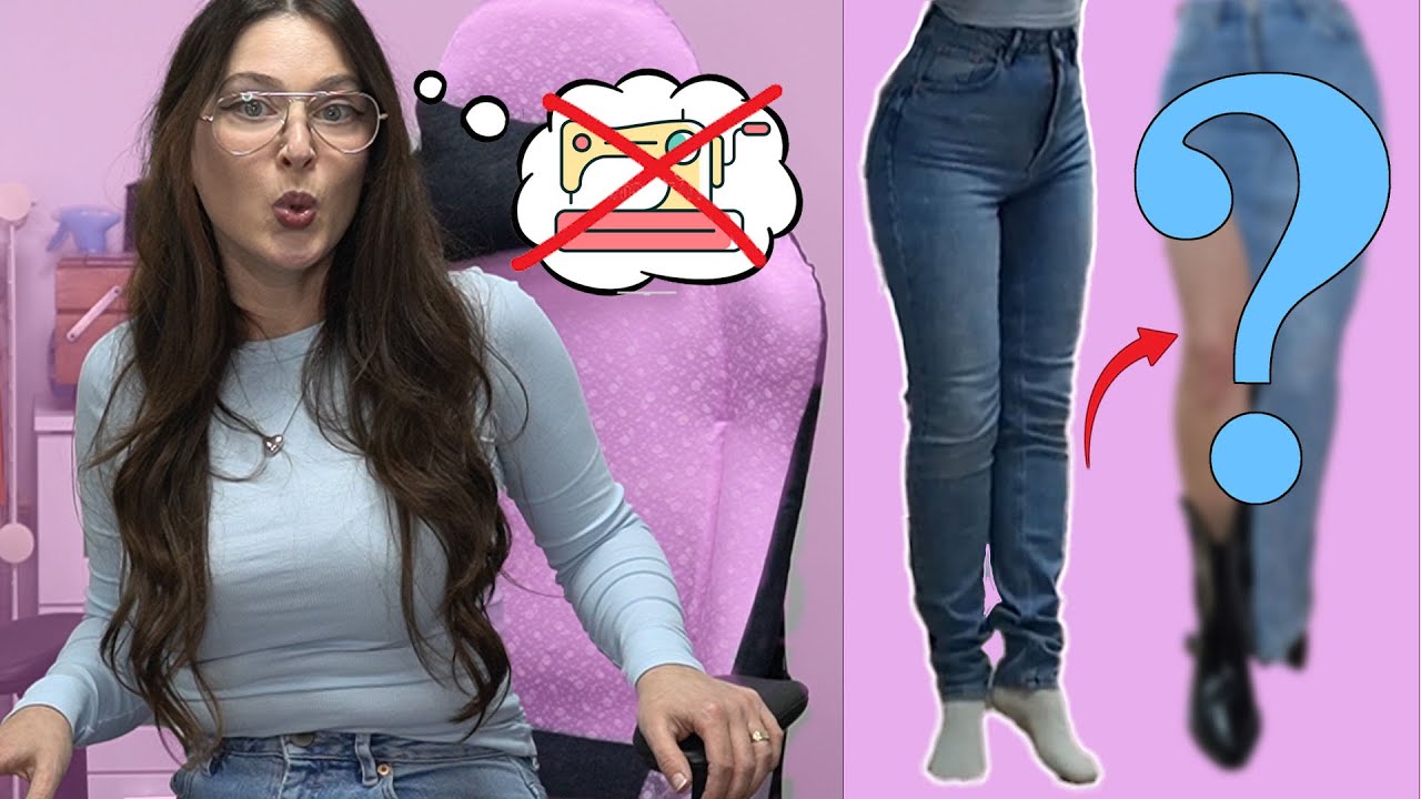 come fare una gonna da un paio di jeans 👉 trasformare un jeans in una gonna lunga