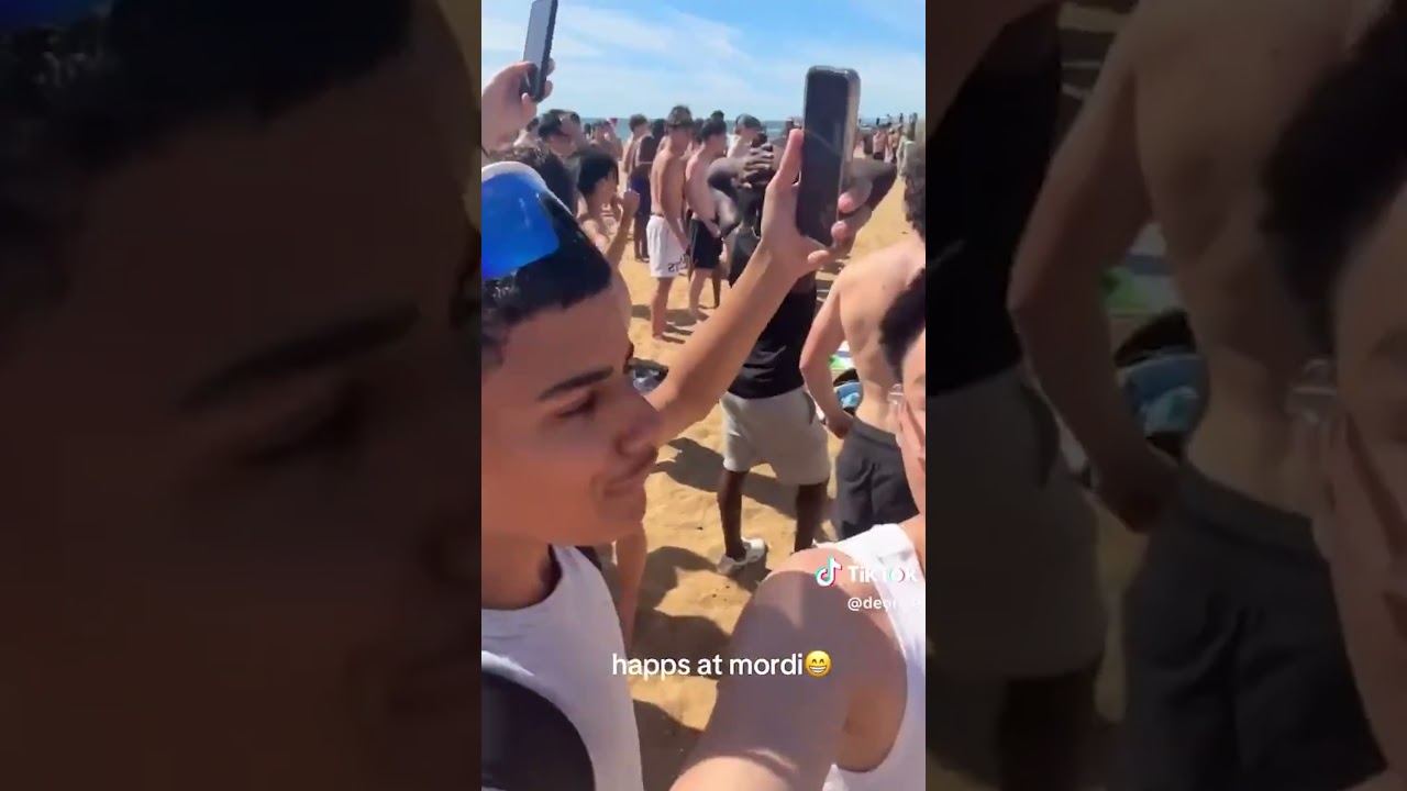 Teens clash with police on beach after storming supermarket