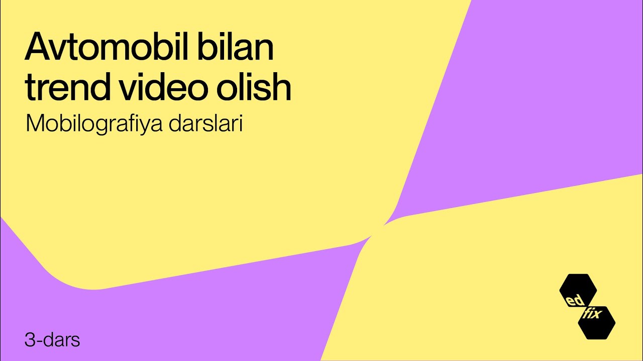 3- dars. Avtomobil bilan trend video olish | Mobilografiya darslari