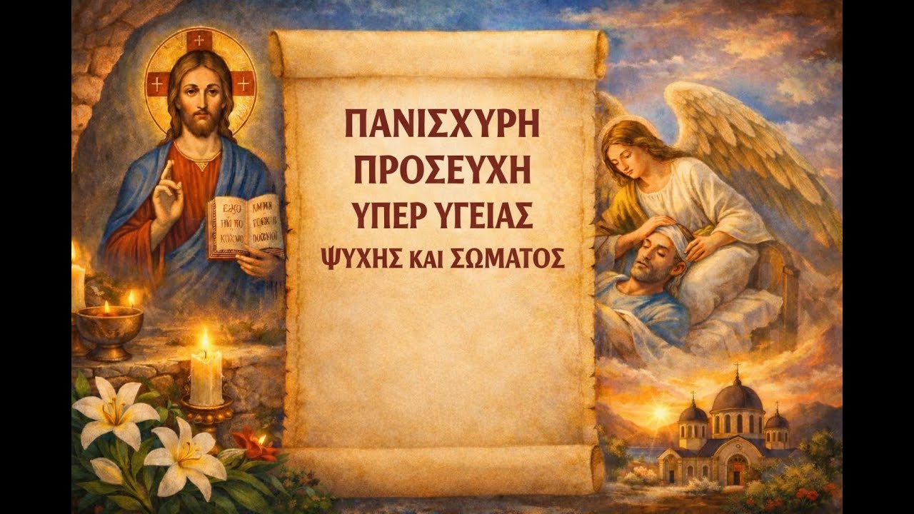 Πανίσχυρη Προσευχή Υπέρ Υγείας Ψυχής και Σώματος ✨🙏 | Προσευχή Θεραπείας