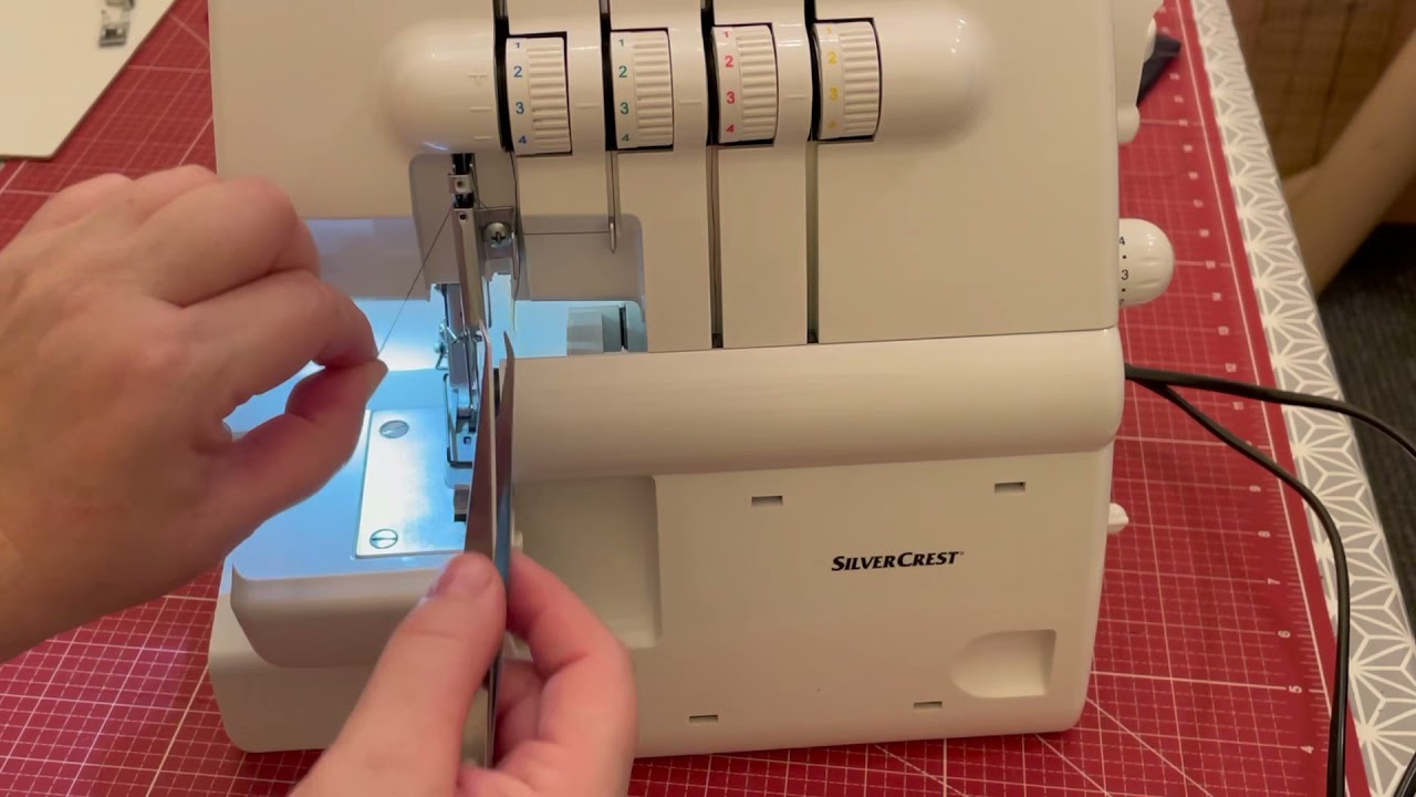 SilverCrest einfädeln Overlock SON 90 A1 #overlockmachine #sewingmachine #silvercrest