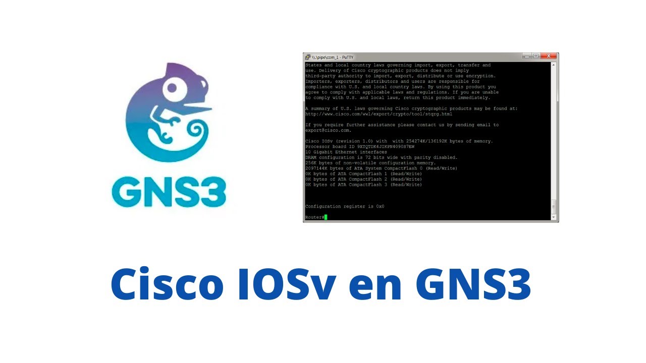 Cisco IOSv en GNS3