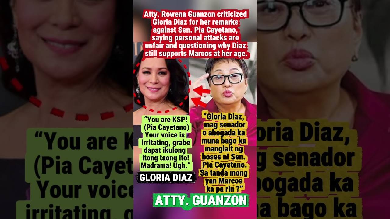 Mec. Rowena Guanzon skrytykowała uwagi Glorii Diaz pod adresem senator Pii Cayetano