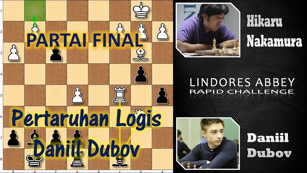 Permainan Santuy Daniil Dubov melawan Hikaru Nakamura - Lindores Abbey Rapid Challenge Final