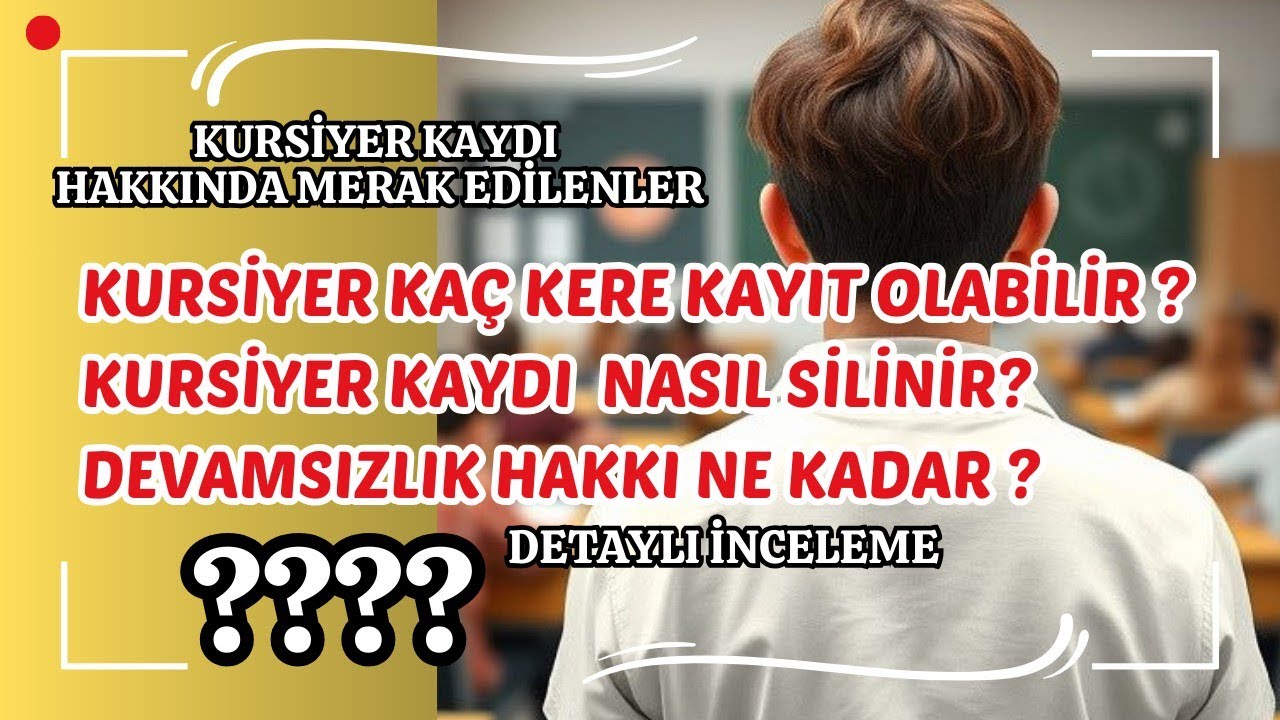 1 kursiyer en fazla kaç kursa kayıt olabilir? yanlış kursa kayıt olan nasıl silinir? devamsızlık ?