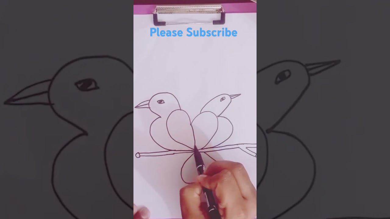 Easy system to draw Birds  #drawing #birds #parrot #shorts