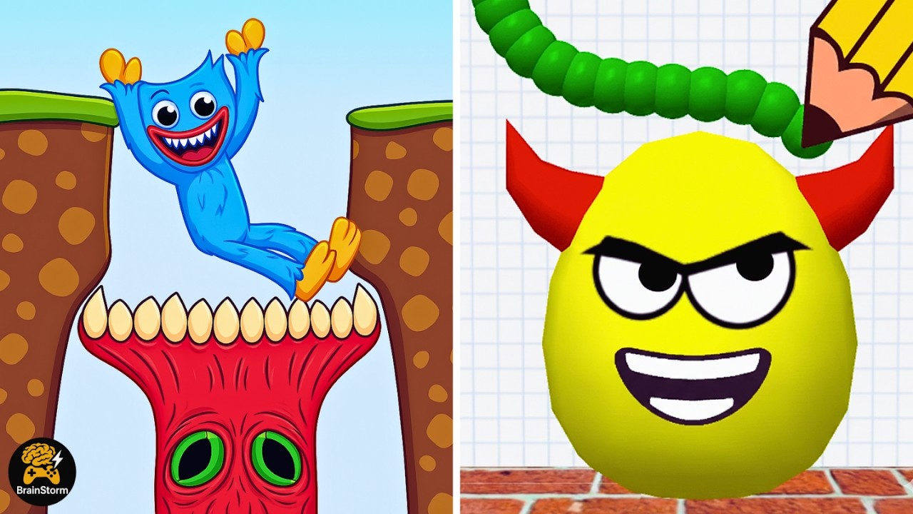 Hugy's Funny Animated Story V/s Draw to Smash  | Max Gameplay | New Update