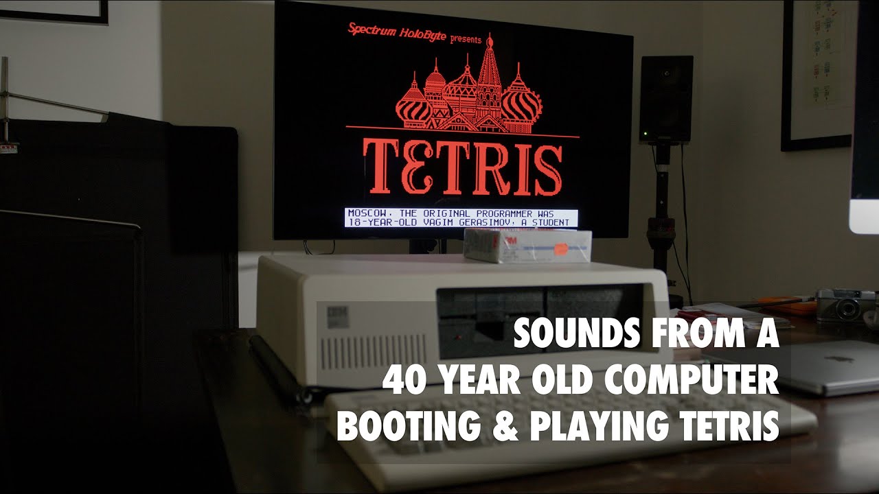 Sounds from an IBM PC XT (5160) Booting and Playing Tetris