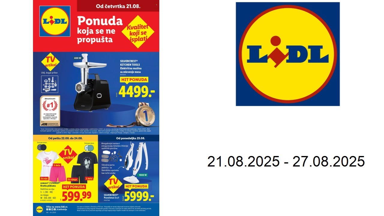 Lidl katalog - Pogledajte naše ponude - Neprehrana - 21.08.-27.08.2025